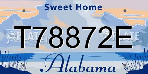 T78872E Alabama License Plate
