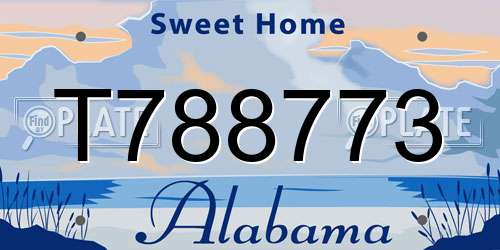 T788773 Alabama License Plate