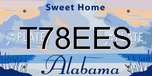 T78EES Alabama License Plate