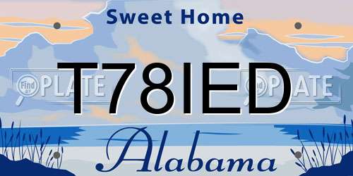 T78IED Alabama License Plate