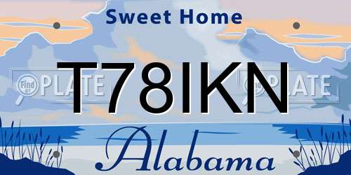 T78IKN Alabama License Plate