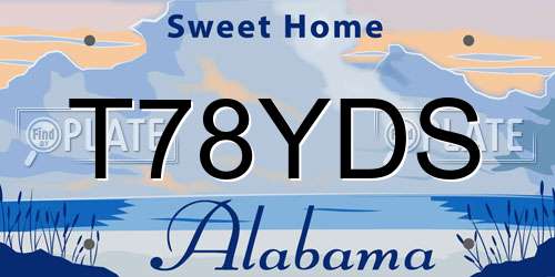 T78YDS Alabama License Plate
