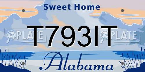 T793IT Alabama License Plate