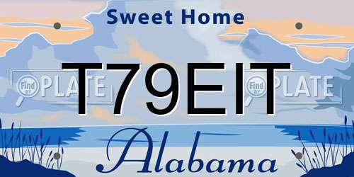 T79EIT Alabama License Plate