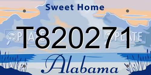 T820271 Alabama License Plate