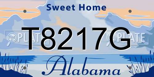 T8217G Alabama License Plate