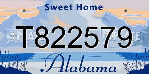 T822579 Alabama License Plate