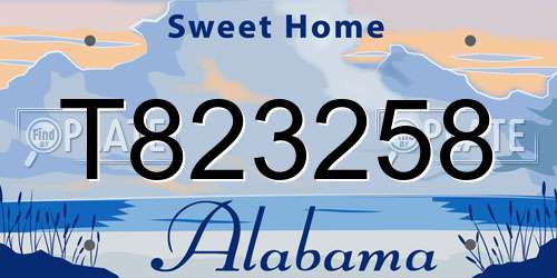 T823258 Alabama License Plate
