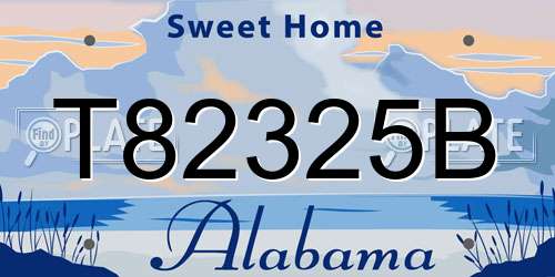 T82325B Alabama License Plate
