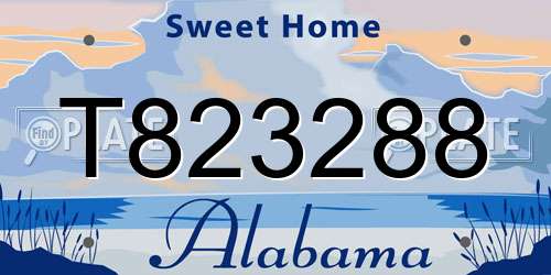 T823288 Alabama License Plate