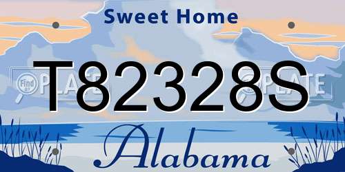 T82328S Alabama License Plate