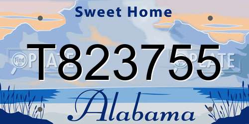 T823755 Alabama License Plate