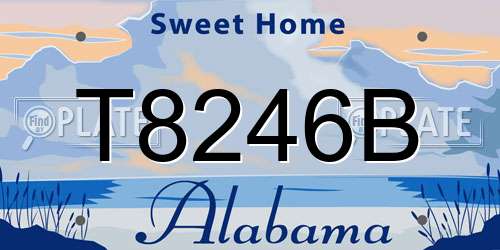 T8246B Alabama License Plate