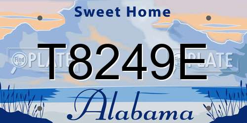 T8249E Alabama License Plate