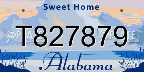 T827879 Alabama License Plate