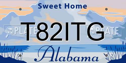 T82ITG Alabama License Plate