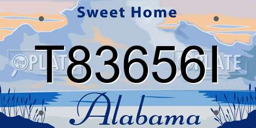 T83656I Alabama License Plate