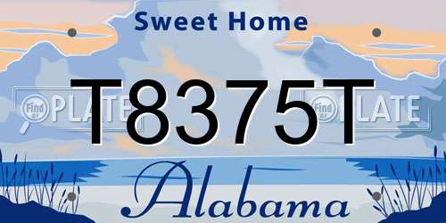 T8375T Alabama License Plate