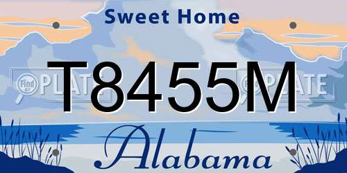T8455M Alabama License Plate