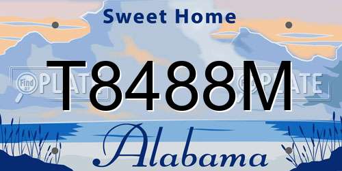 T8488M Alabama License Plate