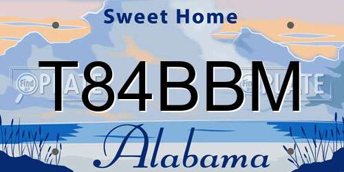 T84BBM Alabama License Plate
