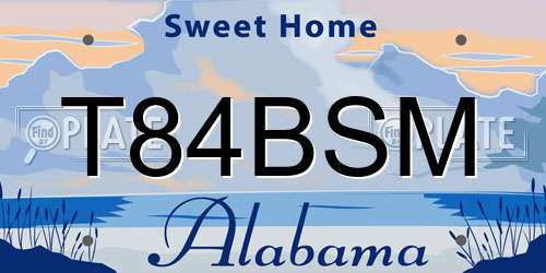 T84BSM Alabama License Plate
