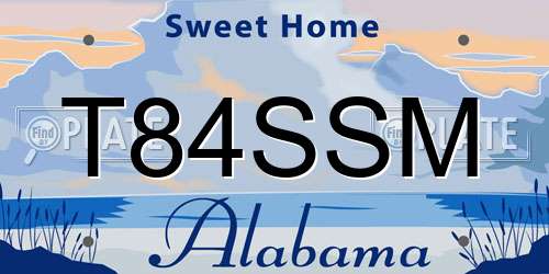T84SSM Alabama License Plate