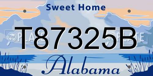 T87325B Alabama License Plate