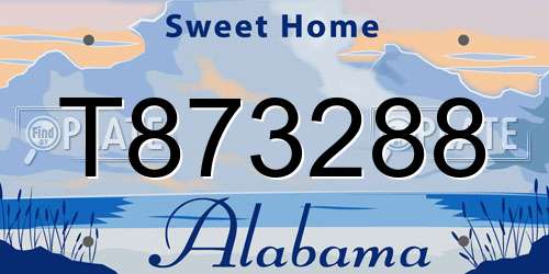 T873288 Alabama License Plate