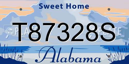T87328S Alabama License Plate