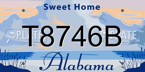 T8746B Alabama License Plate
