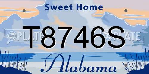 T8746S Alabama License Plate