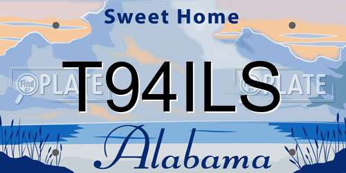 T94ILS Alabama License Plate