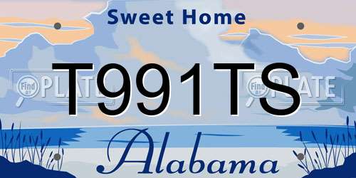 T991TS Alabama License Plate