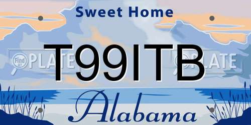 T99ITB Alabama License Plate