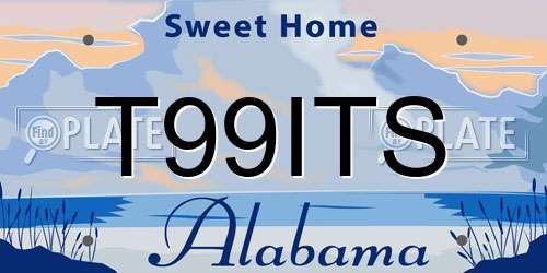 T99ITS Alabama License Plate