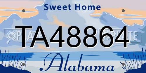 TA48864 Alabama License Plate