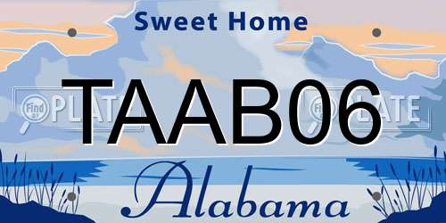 TAAB06 Alabama License Plate