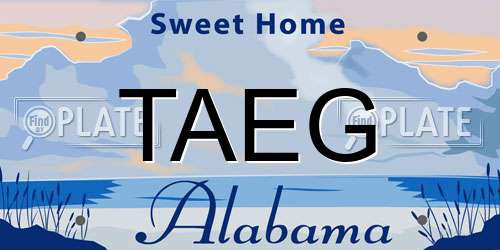 TAEG Alabama License Plate