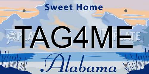 TAG4ME Alabama License Plate