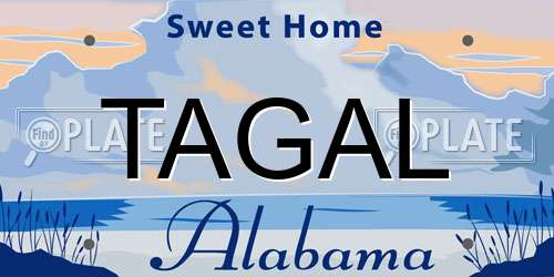 TAGAL Alabama License Plate