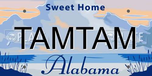 TAMTAM Alabama License Plate