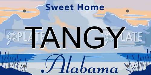 TANGY Alabama License Plate