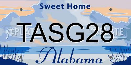 TASG28 Alabama License Plate