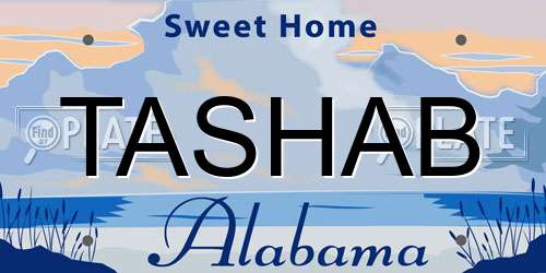TASHAB Alabama License Plate
