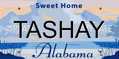 TASHAY Alabama License Plate