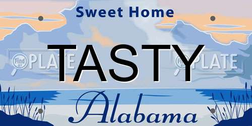 TASTY Alabama License Plate