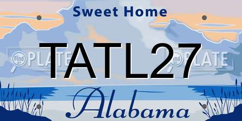 TATL27 Alabama License Plate