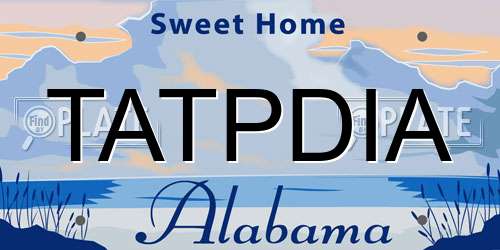 TATPDIA Alabama License Plate