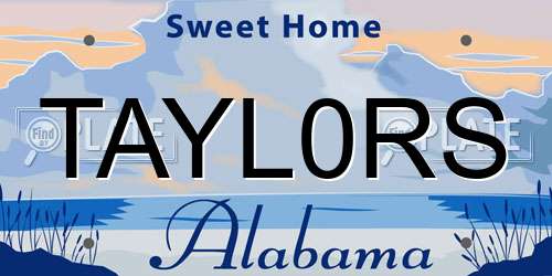 TAYL0RS Alabama License Plate